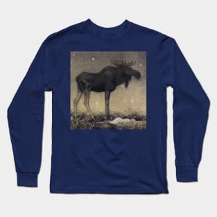 Leap The Elk And Princess Tuvstarr by John Bauer Long Sleeve T-Shirt